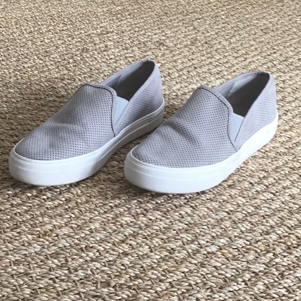 Steve Madden gray slip on sneaker.